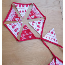 Christmas Bunting - Jolly Red